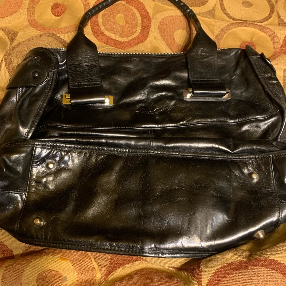 Kenneth Cole Black Leather tote - Picture 2 of 11